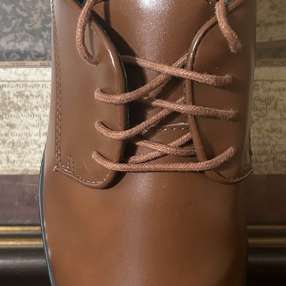 Joseph Abboud •  Plain Toe Cognac Oxfords - Picture 2 of 4